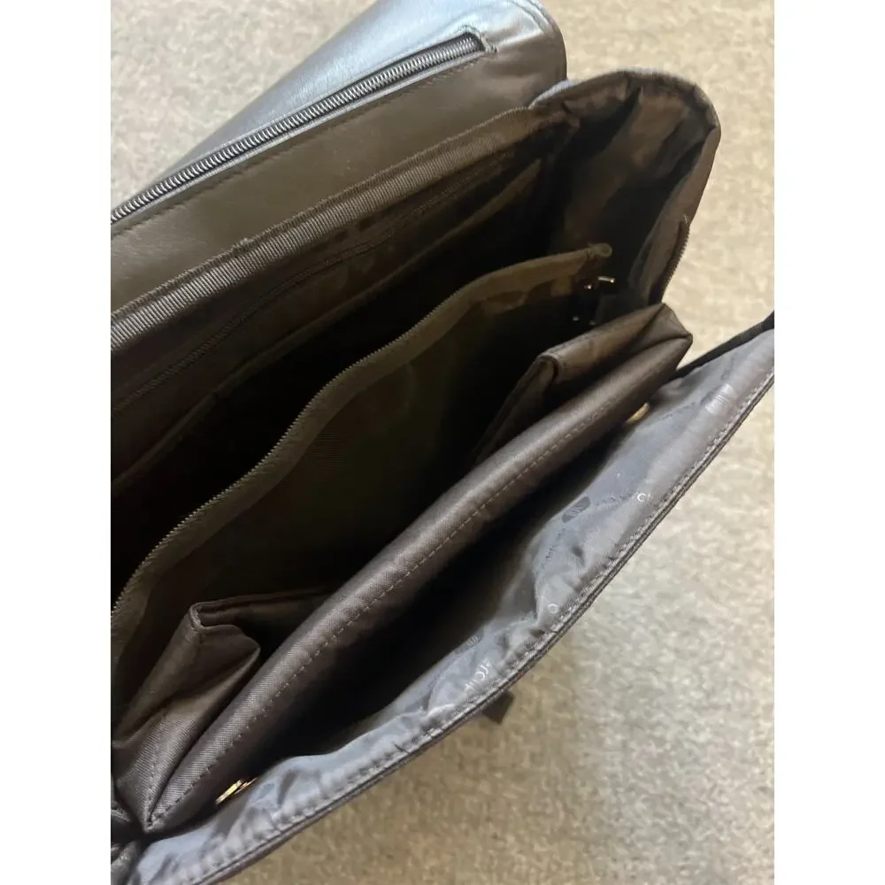 Paperclip Willow Vegan Quilted Black Diaper Bag Backpack with Changing Station